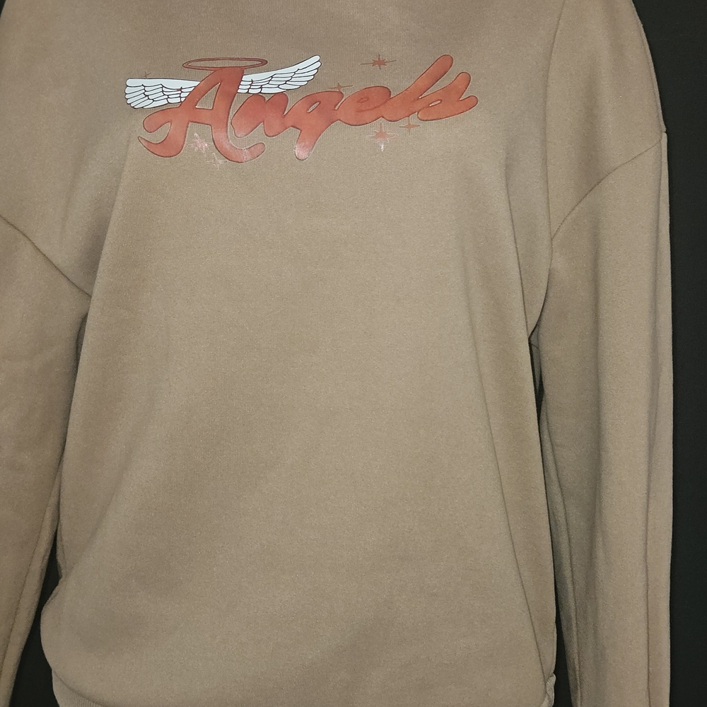 SHEIN Tan 'Angels' Sweater